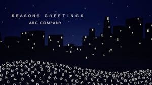 Type Tidings Logo corporate holiday business ecard