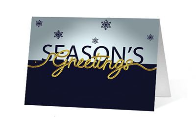 Black White Holiday Flip corporate holiday greeting card thumbnail