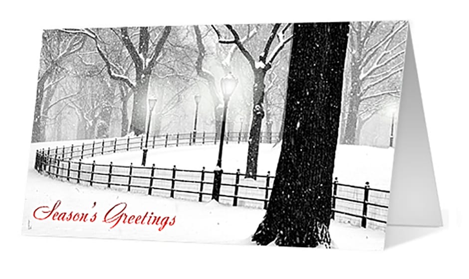 park lights corporate holiday greeting card thumbnail