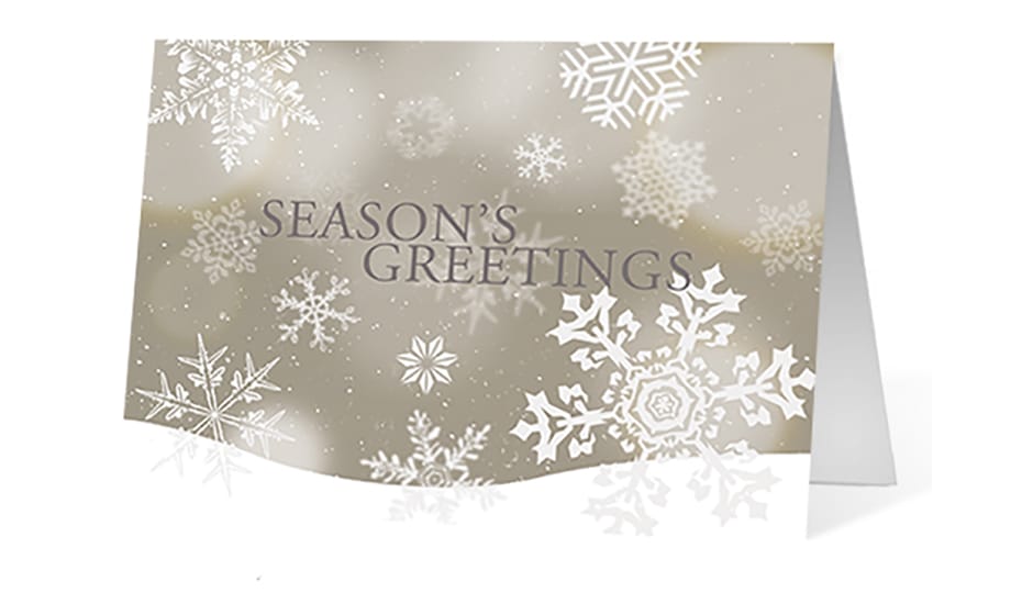 snowfall corporate holiday greeting card thumbnail