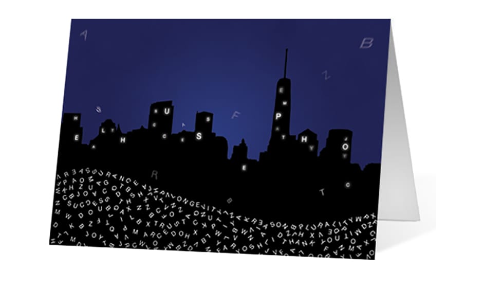 Type Tidings corporate holiday greeting card thumbnail