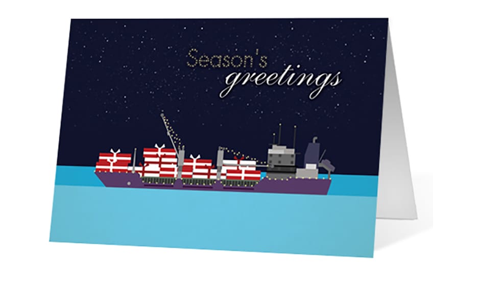 Holiday Ship corporate holiday greeting card thumbnail