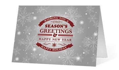 Silver Wishes corporate holiday greeting card thumbnail