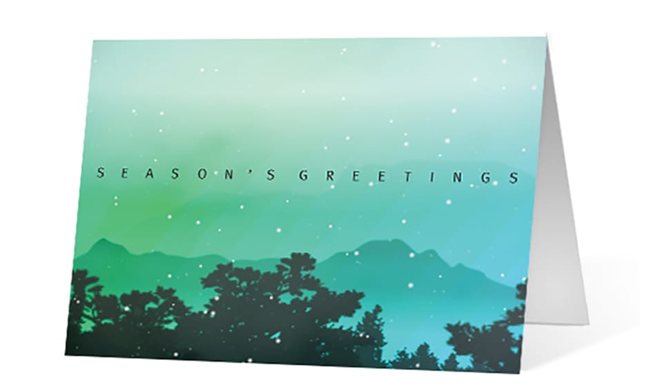 tranquil corporate holiday greeting card thumbnail