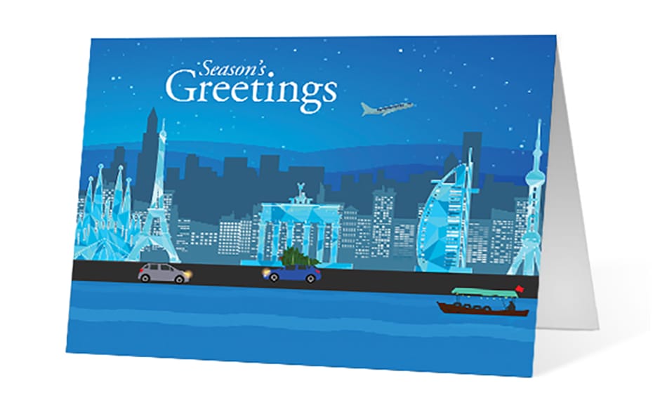 holiday traffic corporate holiday greeting card thumbnail