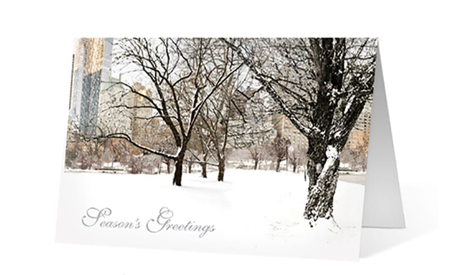 city park corporate holiday greeting card thumbnail