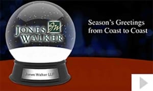 Jones Walker custom corporate holiday business ecard