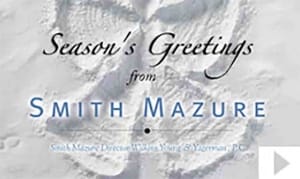 Smith Mazure Snow Angel custom corporate holiday business ecard