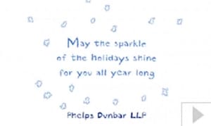 Phelps Dunbar LLP custom corporate holiday business ecard