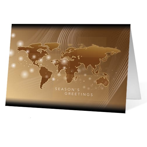Wordly Glow corporate holiday business print card