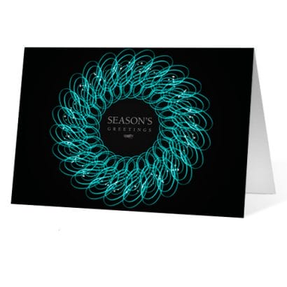 Intricate Wreath 2 corporate holiday business print card