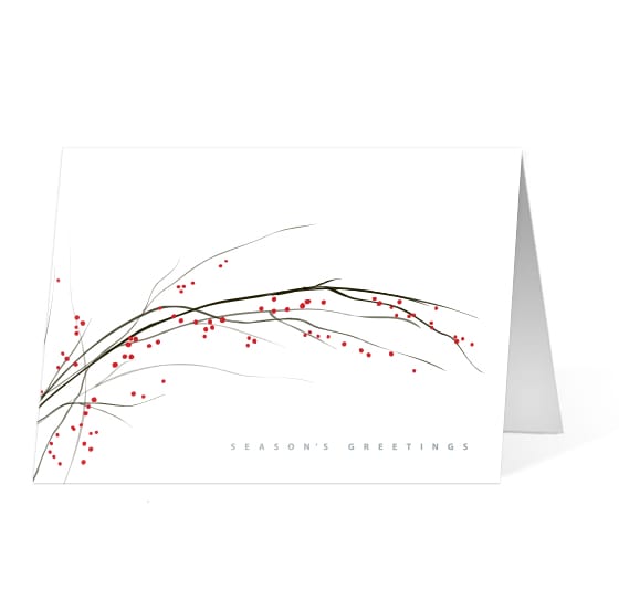 Holiday Sprig corporate holiday business Print card