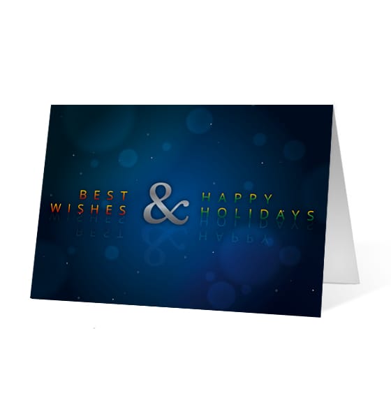 Ampersand Wishes corporate holiday business print card