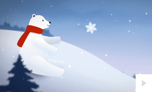 polar bear corporate holiday ecard thumbnail