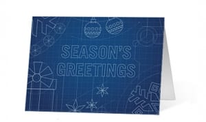 Holiday Blueprint corporate holiday print card thumbnail