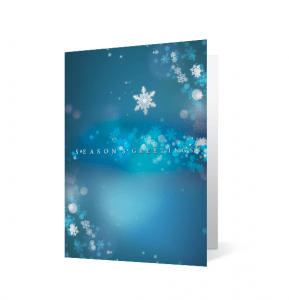Snowflake Swirl Christmas Holiday Greeting Card