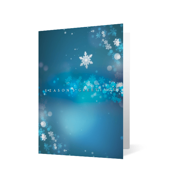 Snowflake Swirl Christmas Holiday Greeting Card