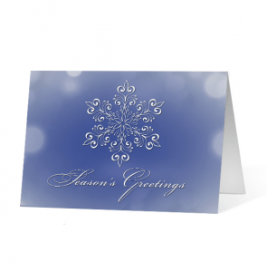 Snowflake Eloquence Christmas Holiday Greeting Card