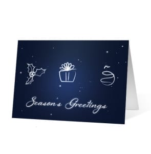 Holiday Flourish Christmas Greeting Card