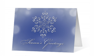 Snowflake Eloquence Season's Greetings Card