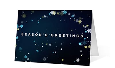 Snowflake Symphony corporate holiday greeting card thumbnail