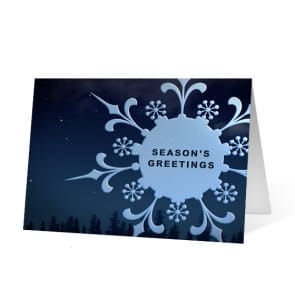 Snowflake Sentiments corporate holiday greeting card thumbnail