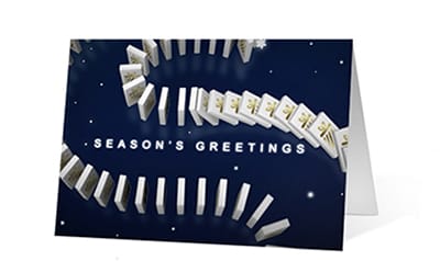 Holiday Dominoes corporate holiday greeting card thumbnail