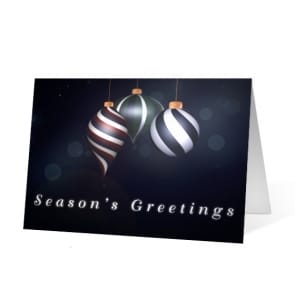 Elegant Ornaments corporate holiday greeting card thumbnail