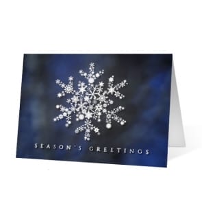 Snowflake Crystal Light corporate holiday greeting card thumbnail