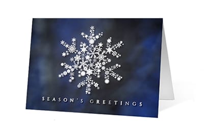 Snowflake Crystal Light Holiday corporate holiday greeting card thumbnail