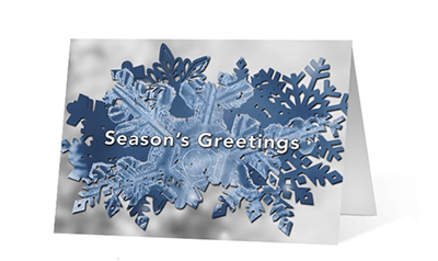Snowflake Reveal corporate holiday greeting card thumbnail