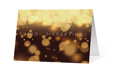 Warm Lights Wishes corporate holiday greeting card thumbnail