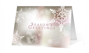 White Snowflake lights corporate holiday greeting card thumbnail