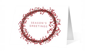 Holiday Berries Wreath corporate holiday greeting card thumbnail