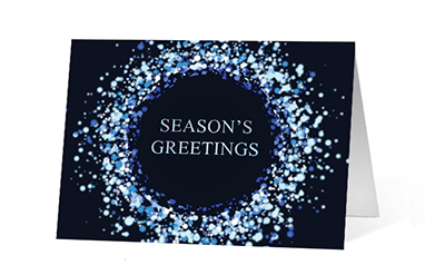 Wonderful Snowflakes Wishes Holiday corporate holiday greeting card thumbnail