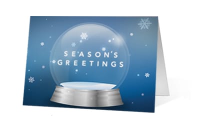 Swirling Wishes Christmas corporate holiday greeting card thumbnail