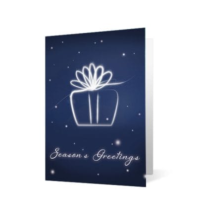 Holiday Flourish Christmas corporate holiday greeting card thumbnail