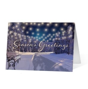 Luminous corporate holiday greeting card thumbnail