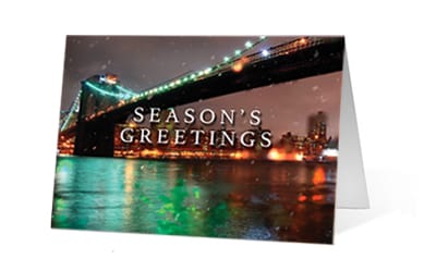 Night Lights Print Christmas corporate holiday greeting card thumbnail
