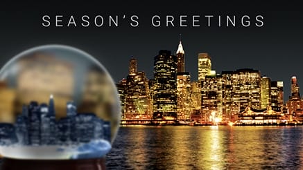 City Snowglobe corporate holiday ecard thumbnail