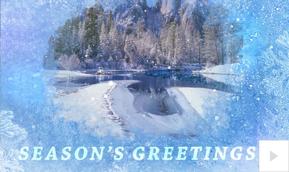 2018 frozen winter corporate holiday ecard thumbnail