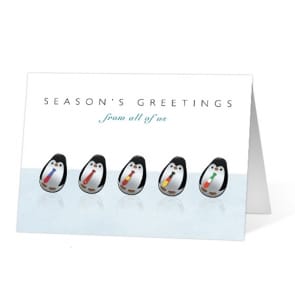 18. Roly Poly Penguins corporate holiday print thumbnail