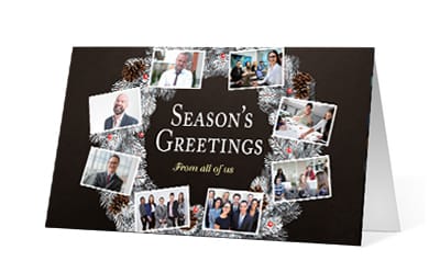 18. Wreath Snapshots corporate holiday print thumbnail