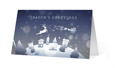 reindeer corporate holiday greeting card thumbnail