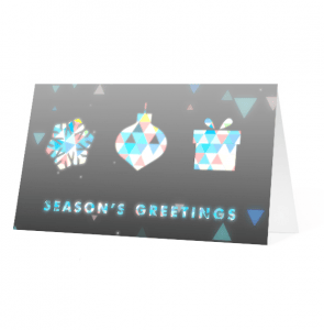 unfolding corporate holiday greeting card thumbnail