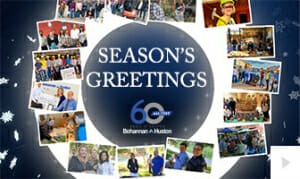 2019 Bohannan Huston - Wreath Snapshots corporate holiday ecard thumbnail