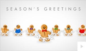 Gingerbread Shuffle corporate holiday ecard thumbnail