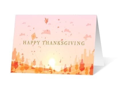 Autumn Wind 2020 corporate holiday print greeting card thumbnail