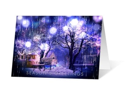 Cascading Lights version 1 2020 corporate holiday print greeting card thumbnail