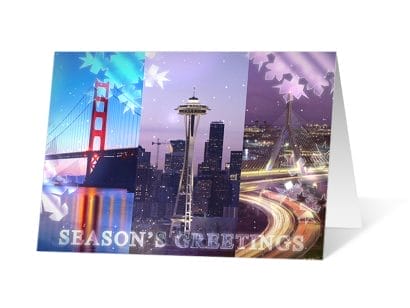 Crystal Reveal 2020 corporate holiday print greeting card thumbnail